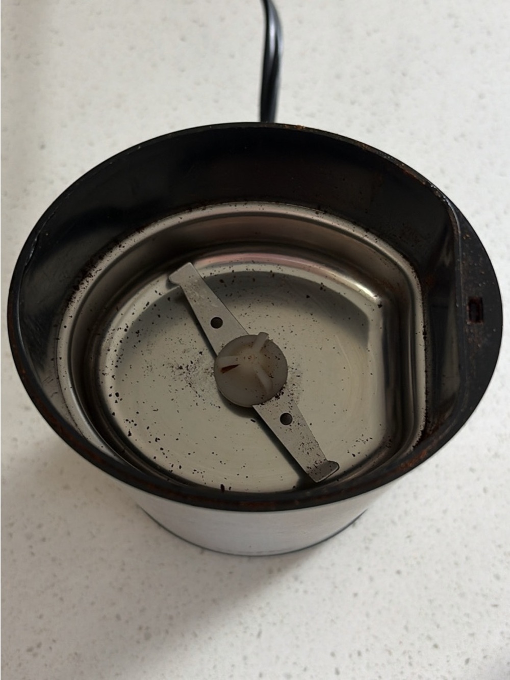 Electric Coffee Grinder with Stainless Steel Bowl - Silver and Black